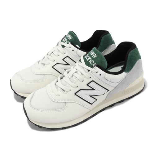 New Balance 休閒鞋574 男鞋女鞋白綠麂皮復古經典NB 紐巴倫U574VX2-D