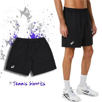Asics 短褲 Tennis Shorts 男款 黑 快乾 運動褲 網球 透氣 亞瑟士 2041A261001