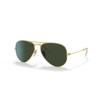 【RayBan】雷朋 飛行員太陽眼鏡 RB3025 W3400 58mm 飛官款墨鏡 金框/綠色鏡片