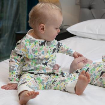 【Piccalilly皮卡儷儷】英國有機棉嬰幼兒睡衣居家服(鄉村朋友)
