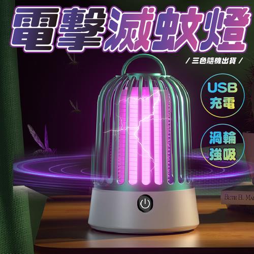 戶外專用USB充電渦輪強吸電擊滅蚊燈