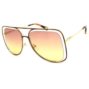 【CHLOE】Chloé 太陽眼鏡墨鏡 CE130S 239 57mm 法國時尚 橢圓方框墨鏡 方框太陽眼鏡 漸層粉黃/金框