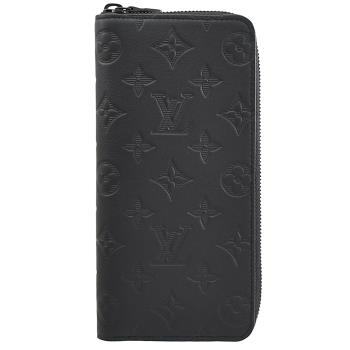 Louis Vuitton LV M62902 Monogram老花壓紋ㄇ字拉鍊長夾.黑