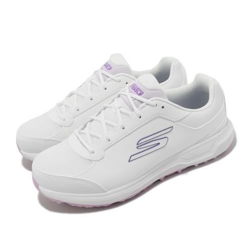 Skechers 高爾夫球鞋 Go Golf Prime 女鞋 白 紫 緩衝 鞋釘 高球 123067WLV