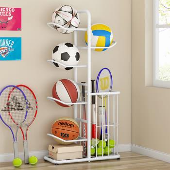 【HTQ】足球排球羽毛球拍球類擺放置物架子籃球收納架