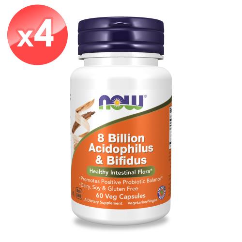 【NOW】三重益生菌膠囊4瓶組(60顆*4瓶) /美國原裝