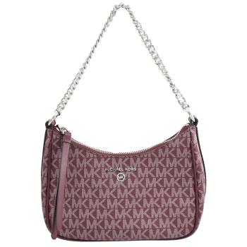 MICHAEL KORS Jet Set Charm 撞色印花肩背鍊帶小提包.酒紅