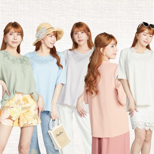 蘭陵(5入)春夏果凍色系多樣化上衣組L03-06