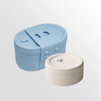 超值1+1 芯動健康組【SWANZ天鵝瓷】陶瓷便當盒PLUS(單層)900ml+點心碗300ml (全新升級組合、內芯好洗不卡味)