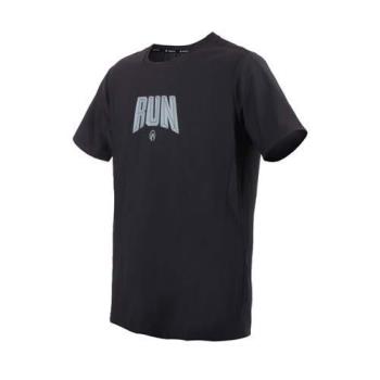 FIRESTAR 男彈性印花短袖T恤-慢跑 路跑 涼感 運動 上衣 反光