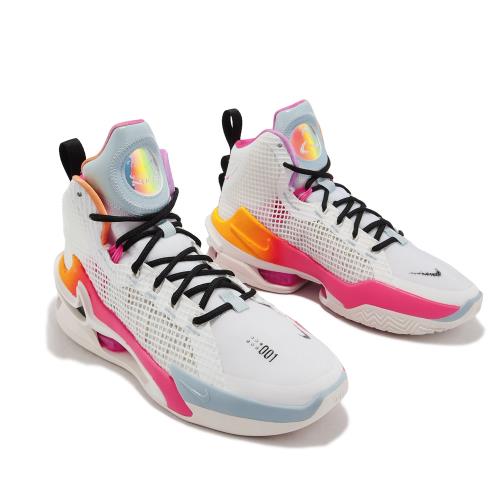 Nike 籃球鞋Air Zoom G.T. Jump EP 男鞋白粉橘氣墊緩震FJ7065-100|會員