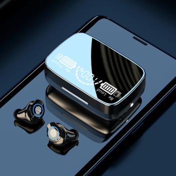 無線藍牙耳機黑科技感充電寶二合一大容量電池超長待機高顏值男女