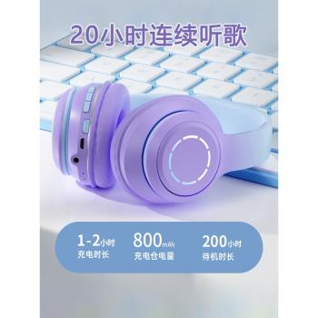 2023新款無線頭戴式藍牙耳機重低音運動大耳罩可折疊手機電腦通用