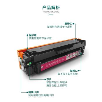 豪鼓適用惠普T6B80A硒鼓T6B81A打印機粉盒M281fdw彩色激光碳粉HP LaserJet Pro M281fdn墨盒惠普T6B82A硒鼓