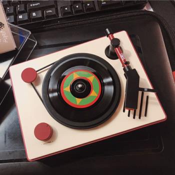 Tinyl LOOP迷你黑膠唱片復古電唱機藍牙音箱潮流音樂創意玩具盒子