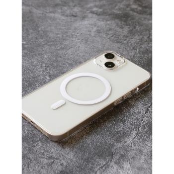 蘋果iPhone13/14ProMax透明MagSafe手機硬殼12mini磁吸動畫保護殼不發黃Plus