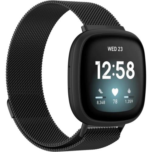 適用fitbit表帶versa2手表金屬磁吸versa3替換腕帶versa Lite智能手環