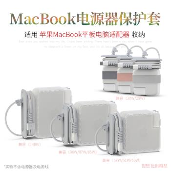 適用蘋果MacBook筆記本電源保護殼數據線收納繞線適配器充電器套