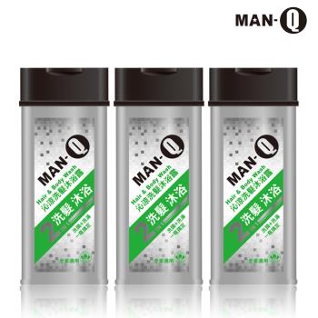 MAN-Q 2in1沁涼洗髮沐浴露x3入(350ml/入)