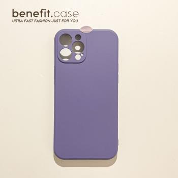 Benefit純色高級感暗紫色適用蘋果13手機殼iphone14promax新款12保護套11簡約xsmax透明xr軟硅膠8plus女7mini