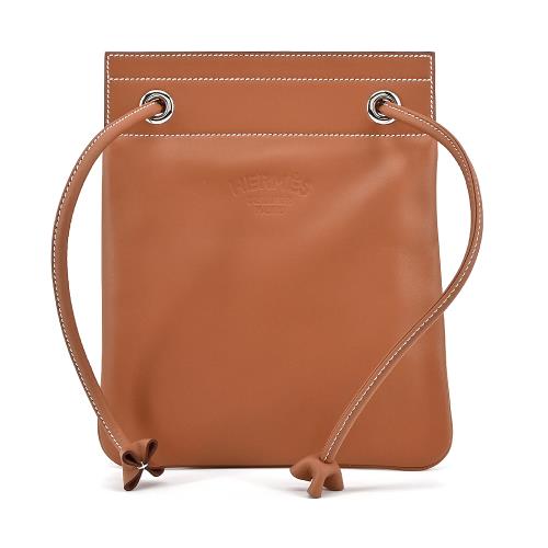 Hermes 愛馬仕 Aline Mini/Swift牛皮斜背扁包(BH駝金)
