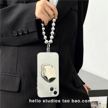 小眾文藝realme GT大師探索版手機殼neo2/Q5鏡面支架v15高階感V13簡約x7pro防摔neo5se矽膠V11全包X50PRO個性