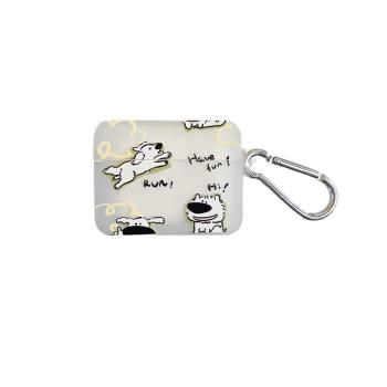 可愛小白狗airpods保護套蘋果藍牙耳機殼2代透明3代硅膠pro小清新