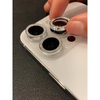 適用iphone16pro max閃粉鏡頭膜蘋果15的攝像頭室外保護罩14鏡頭保護蓋12相機手機保護膜13pro鏡頭蓋手機配件
