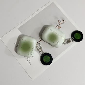 ins暈染綠復古唱片airpods4保護套airpod3無線藍芽aipods耳機2代第三代pro適用蘋果二代軟殼AirPodPro四代5