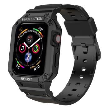 適用蘋果iwatch8/7手表一體全包表帶apple watch7/6/5/se/3/4代s6/s5保護殼s7/s8智能配件運動硅膠腕帶潮49mm