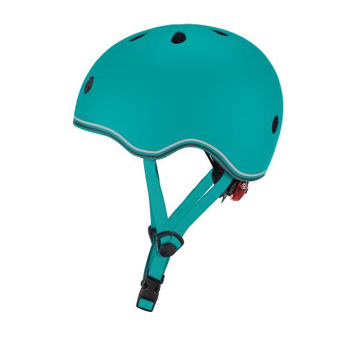 法國 GLOBBER 哥輪步 GO•UP 安全帽 XXS-莫蘭迪藍綠(LED警示燈、護具、防護、防摔)