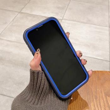 高出螢幕適用蘋果16手機殼15plus新款14pro三合一iPhone13promax雙層ip12加厚防塵塞11支架por全包防摔矽膠pm