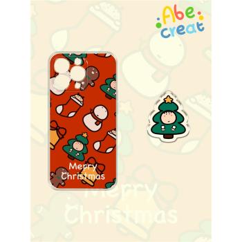 小蔻圣誕樹手機殼和支架｜必易卡通正版姜餅人透明側邊14多型號