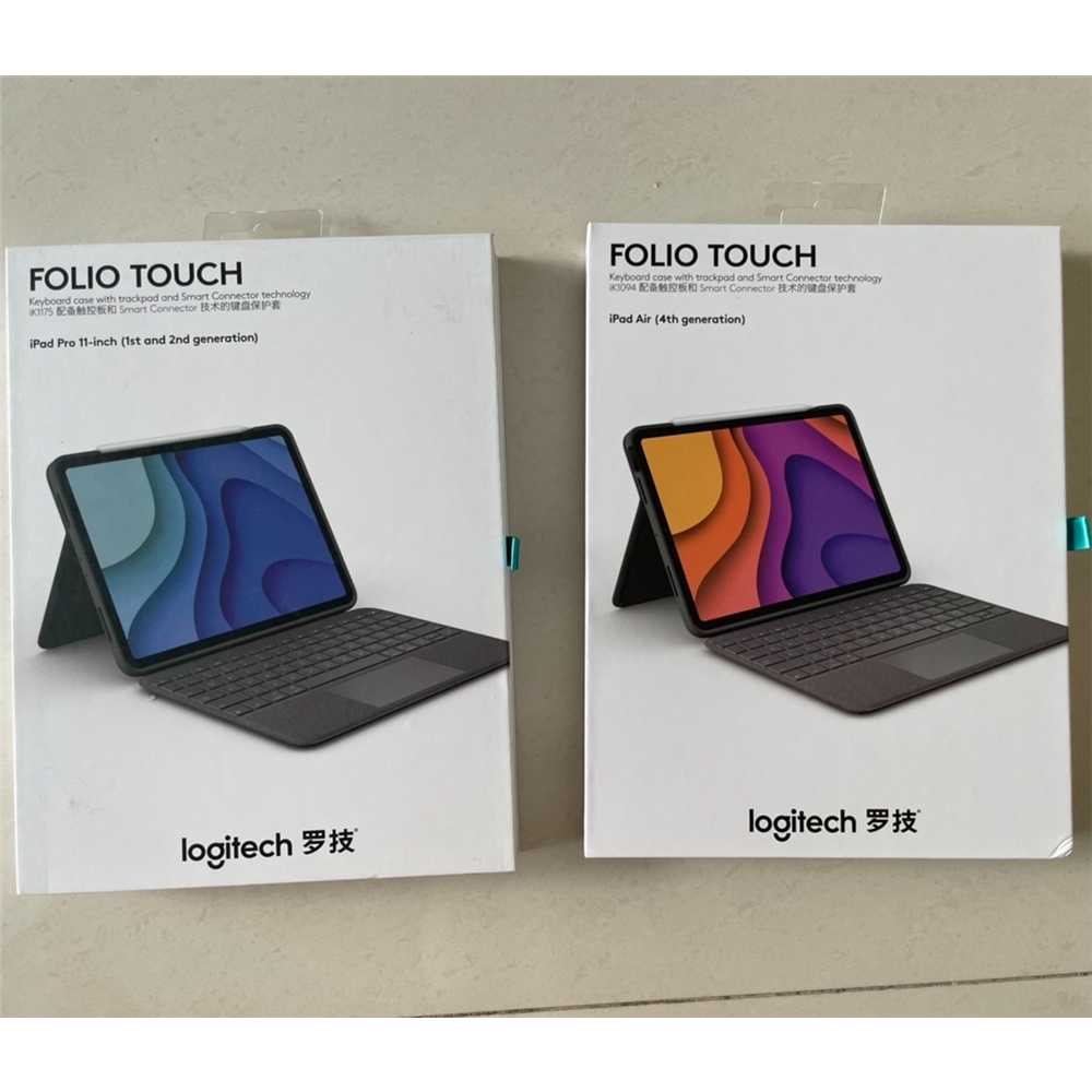 Logitech Folio Touch鍵盤式保護殼配觸控板適用于iPad Air 4 5|平板