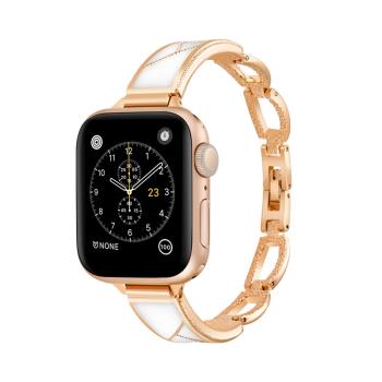 新款適用iwatch8蘋果手表表帶apple watch4567代SE創意金屬替換帶