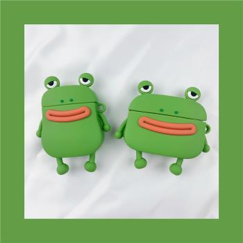 ins趙露思同款青蛙airpods pro2耳機殼適用蘋果藍牙3代硅膠保護套