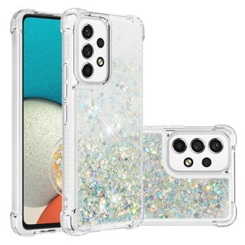 閃粉小愛心流沙殼適用三星a54手機殼a52/a53矽膠軟a14/a24/a35防摔a73/a33/a23/a13保護套a42/a32/a22/a12女