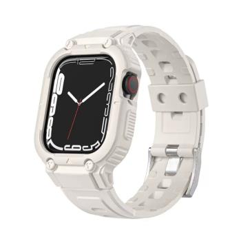 適用iwatch8/9保護殼一體式手錶帶apple watch7/6/5/se/2/3/4代ultra智慧配件蘋果手錶s8表帶s7男女款運動潮