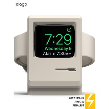 elagoWT3支架適用于AppleWatch8/7充電支架iwatch6蘋果手表Apple Watch底座SE復古創意硅膠配件Ultra桌面