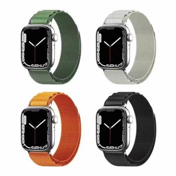 適用apple watch8蘋果手表表帶 高山回環式 Ultra49mm尼龍iwatch7/3/5/4編織series8運動6se野徑回環腕帶潮