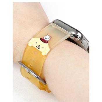 三麗鷗帕恰狗庫洛米iwatch透明磨砂表帶apple watch7替換手錶帶女