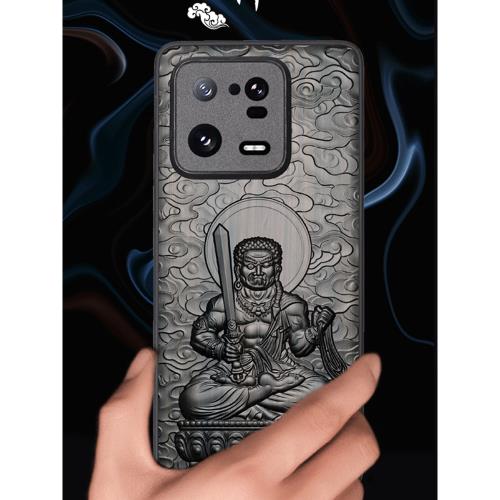 十二生肖守護神MIUI小米13黑檀木手機殼13pro全包防摔小米12X保護套12S ultra本命佛浮雕11T個性男女新款適用