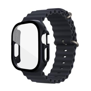 適用applewatch ultra海洋表帶iwatch8蘋果S8手表SE硅膠S7高級運動S6創意新款49mm男女智能鏤空保護套