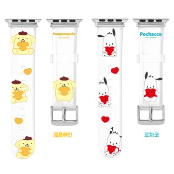 三麗鷗美樂蒂大耳狗iwatch透明卡通表帶apple watch7替換手錶帶女
