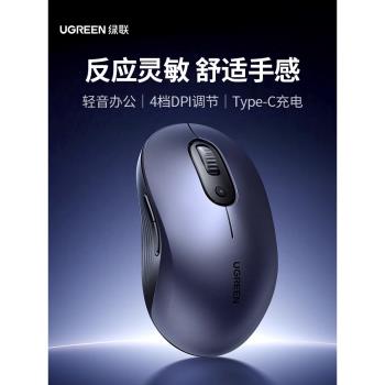 綠聯藍牙鼠標無線靜音辦公適用蘋果macbookpro筆記本電腦