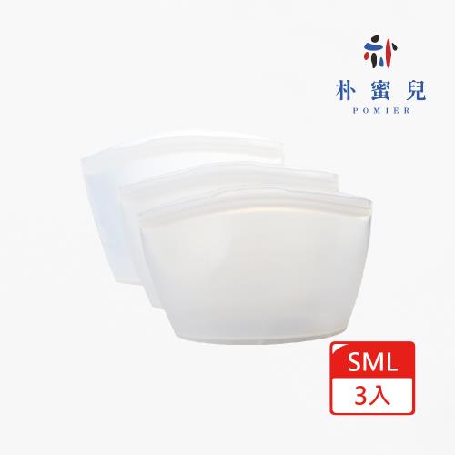 【韓國 SILIPOT】鉑金矽膠料理保存袋 (S/M/L各1)-3入 
