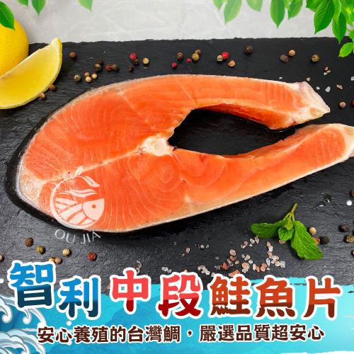 【歐嘉嚴選】智利厚切大鮭魚片5片組-330g/片