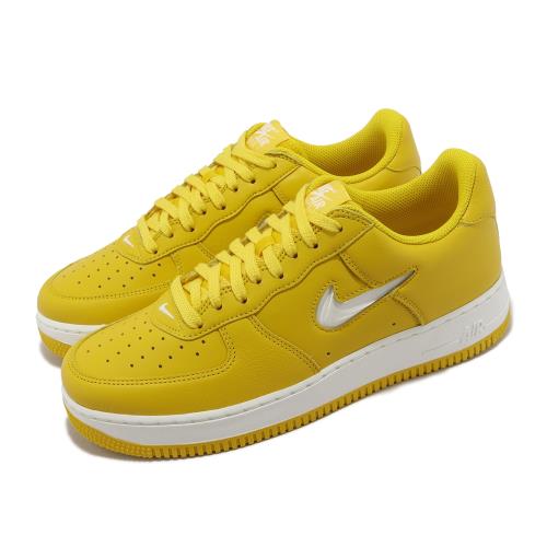 Nike 休閒鞋 Air Force 1 Low Retro 男鞋 黃 皮革 AF1 黃寶石 FJ1044-700