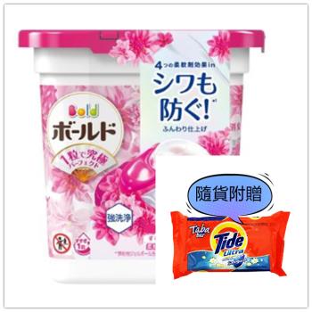 日本ARIEL 4D碳酸機能 3.3倍洗衣膠球-牡丹花香(11顆/盒)*6 箱購加贈洗衣皂*6
