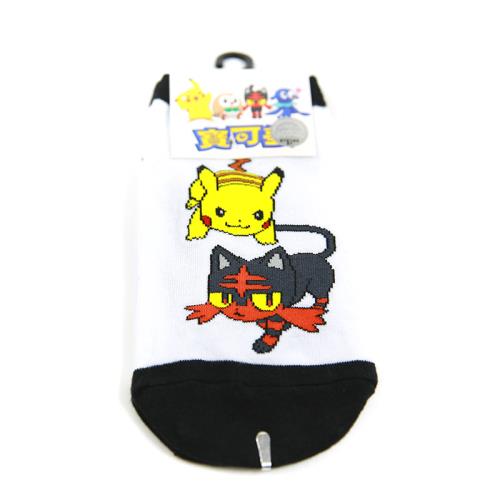 寶可夢 POKEMON 皮卡丘 白色 兒童短襪 PA01 noB56